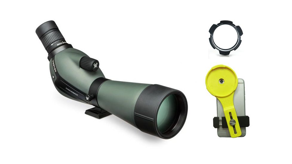 Vortex Diamondback 20-60x80 Angled Spotting Scope w/FREE Phone Skope Case and Spotting Scope Adapter