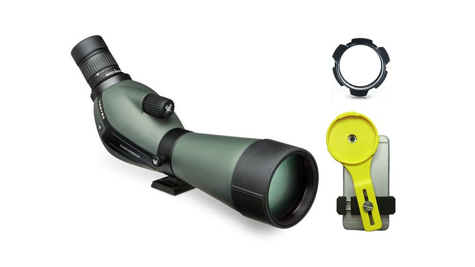 Vortex Diamondback 20-60x80 Straight Spotting Scope w/FREE Phone Skope Case and Spotting Scope Adapter