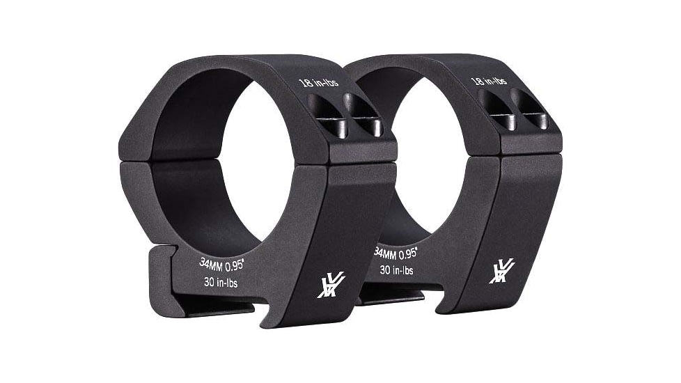Vortex Pro Riflescope 34mm Rings, Low, 0.95in, Type 2 Low-Glare Matte Black Anodized, 7.4 x 3.54 x .91, PR34-L