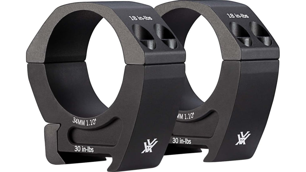 Vortex Pro Riflescope 34mm Rings Medium, 1.10in, Black, PR34-M