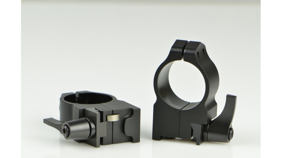 Warne Maxima Steel Rings, 1in, Ruger #1, MINI 14-30 Grooved Receiver, QD, High - Matte 2RLM