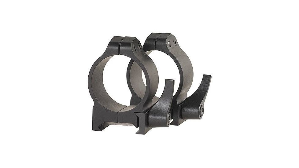 Warne Maxima Steel Rings, 30mm, Weaver/Picatinny, QD, Medium - Matte 214LM