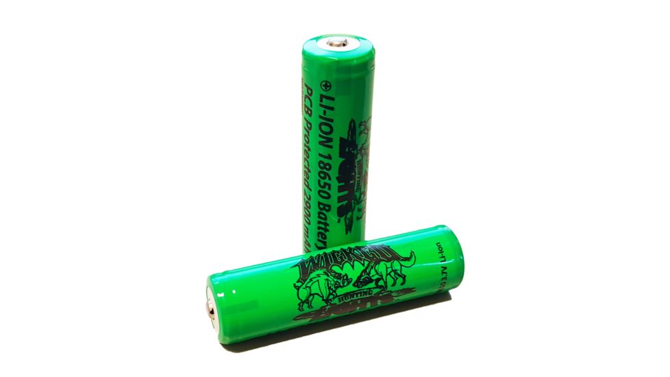 Wicked Hunting Lights 18650 Rechargeable Batteries, 2 Pack, Black, W2044