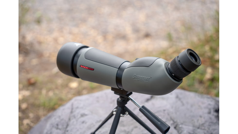 Winchester Supreme Optics W20-60x65mm Spotting Scope, Black/Gray, WQ-SS-SPRM12-20-60x65