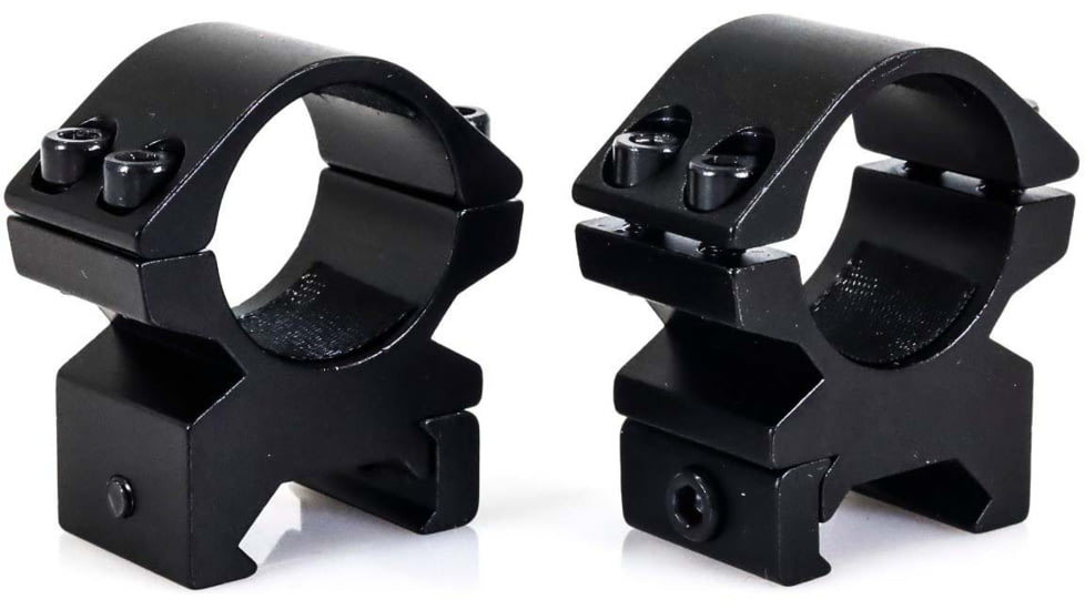 Wulf Optics Match Rifle Scope Rings, High, Picatinny, Black, 1, WU5008