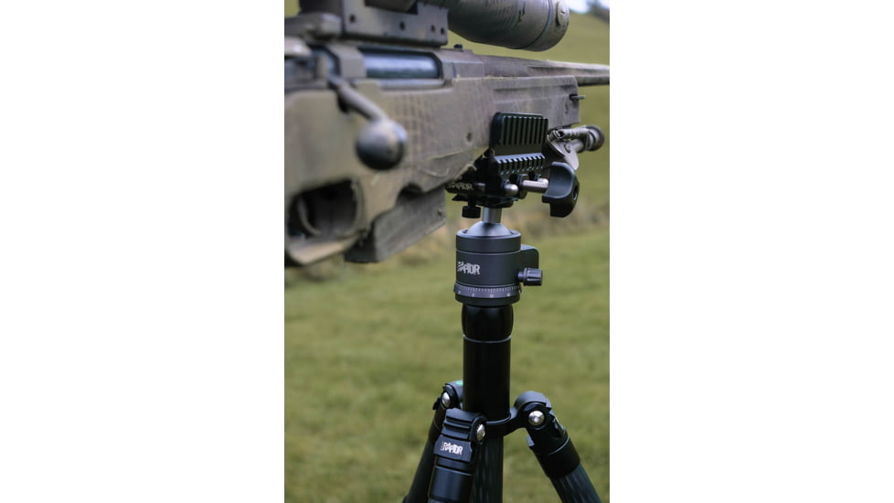 Wulf Optics RAPTOR Carbon Fibre Tripod Shooting System w/ Ball Head, Gun Clamp and Arca Adapter Kit, Grey, WU7300