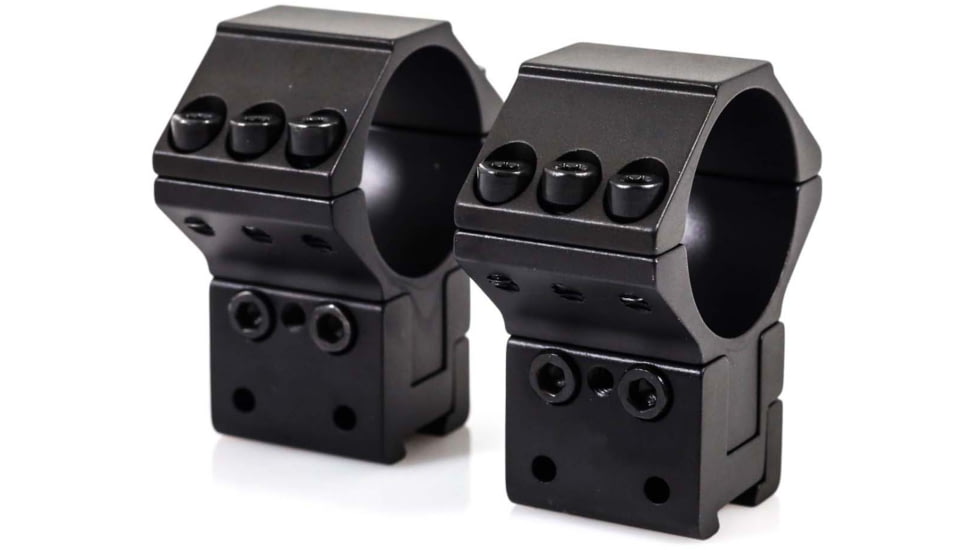 Wulf Optics WULF 40 MOA Adjustable 2 Piece Rifle Scope Rings, 6 Screw, 09-11mm, Black, 30mm, WU8021