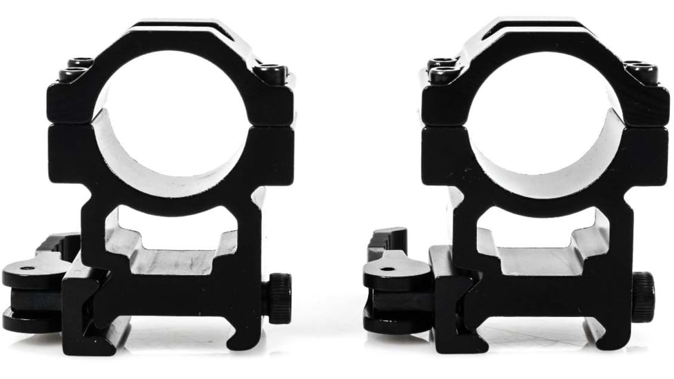 Wulf Optics Wulf Rings w/ Quick Release Lever, High, Black, 1, WU1020