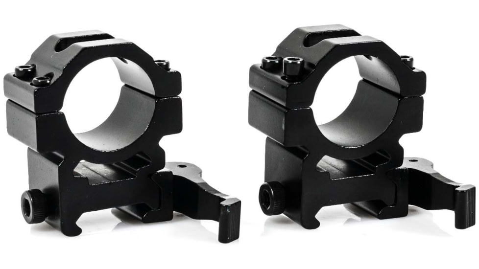 Wulf Optics Wulf Rings w/ Quick Release Lever, Medium, Black, 1, WU1015