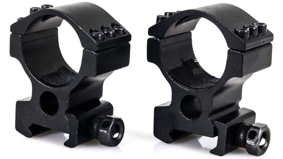 Wulf Optics Wulf Tactical Rifle Scope Rings, 6 Screw, Medium, Black, 30mm, WU5016