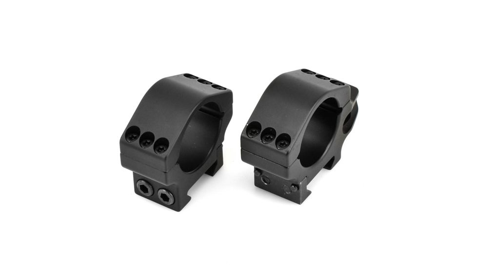 Precision Hardcore Gear Force Recon Tactical Rings, w/ level - 30MM Low, Black, HC-91510