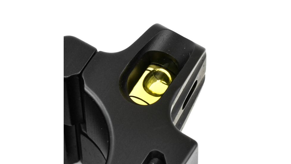 Precision Hardcore Gear Force Recon Tactical Rings, w/ level - 30MM Low, Black, HC-91510