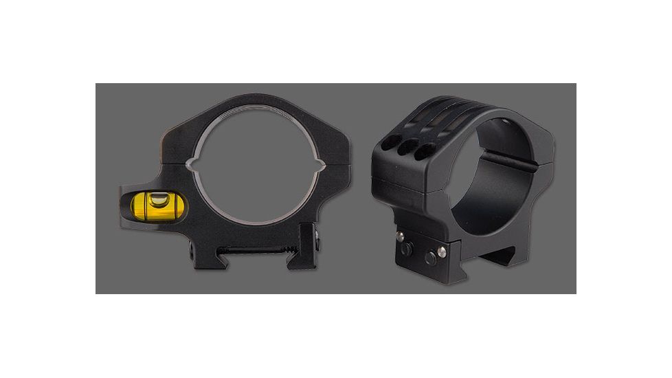 Precision Hardcore Gear Force Recon Tactical Rings, w/ level - 34MM Medium, Black, HC-91521