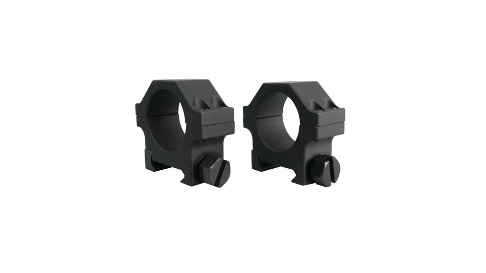 Yankee Hill Machine 4-Screw Low Profile Scope Ring Set Short One Inch Weaver Matte Black