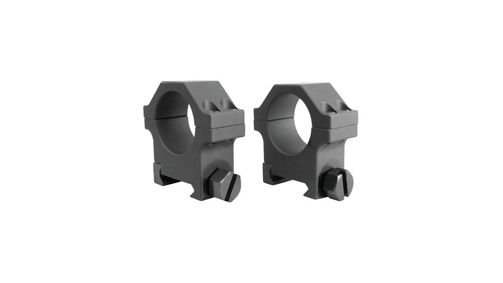 Yankee Hill Machine 4-Screw Scope Ring Set Medium One Inch Picatinny Matte Black