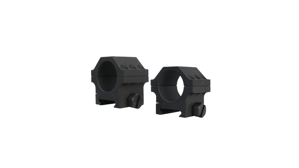 Yankee Hill Machine 6-Screw Low Profile Scope Ring Set Short 30mm Weaver Matte Black