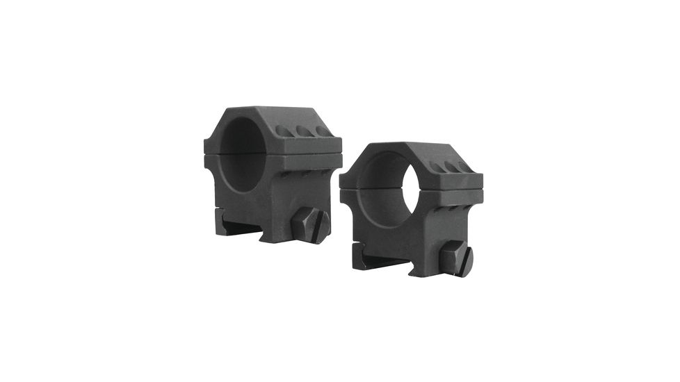 Yankee Hill Machine 6-Screw Scope Ring Set Medium One Inch Picatinny Matte Black