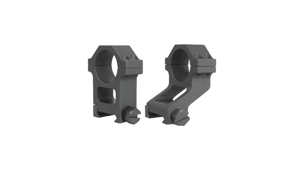 Yankee Hill Machine Offset Combo Scope Ring Set Tall/Offset 30mm Weaver Matte Black