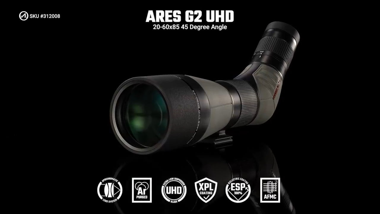 opplanet athlon optics 312008 ares g2 uhd 20 60x85 45 degree features video