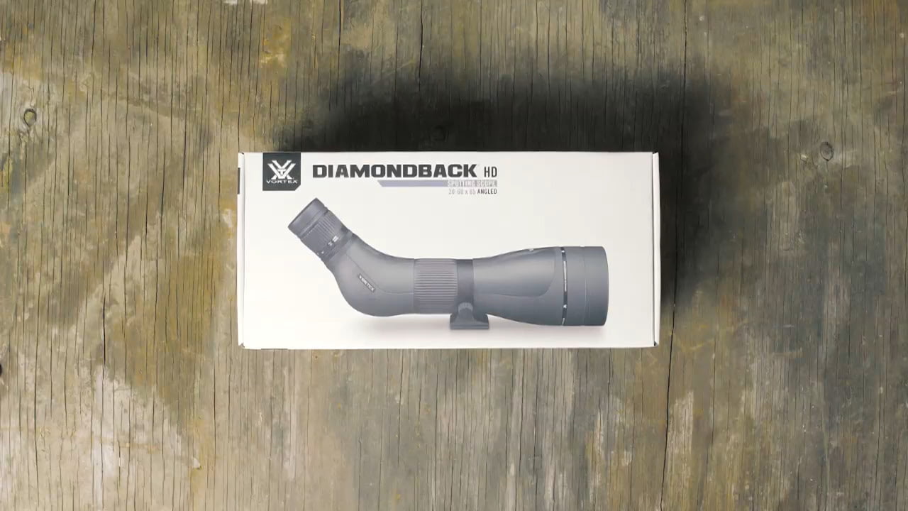 opplanet vortex diamondback hd 20 60x85mm angled spotting scope unboxing video